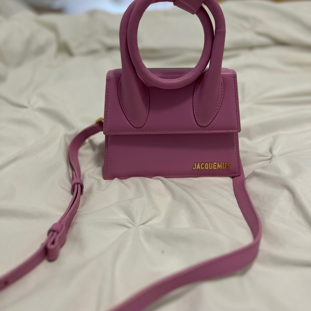 Jacquemus Pink Mini Bag with Structured Design and Top Handle - Picture 1 of 11